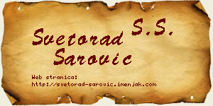 Svetorad Šarović vizit kartica